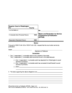 Court Forms Vulnerable Adult Protection Washington State Courts