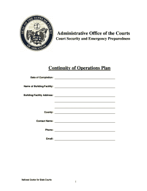 Court Security and Emergency Preparedness  Form