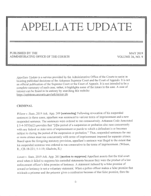 Lcating Published Decisions of the Arkansas Supreme Court and the Court of Appeals  Form