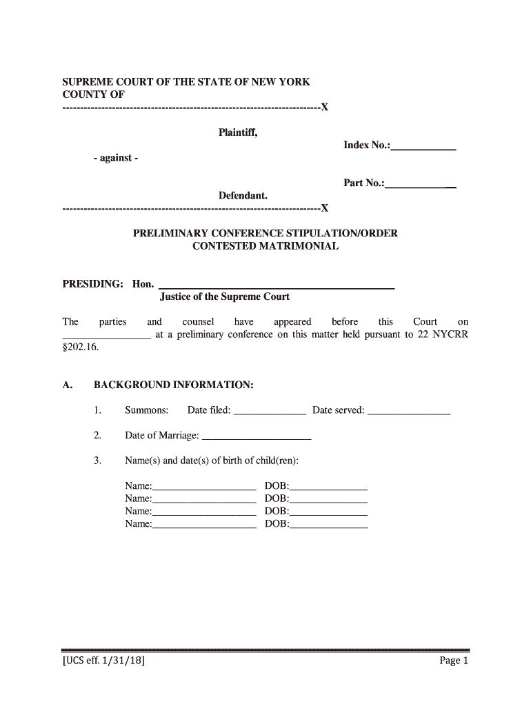 Get and Sign CONTESTED MATRIMONIAL  Form