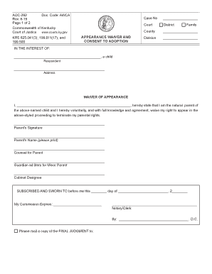 Kentucky Adoption Form Fill Out And Sign Printable Pdf Template Signnow