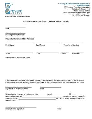  Building Permit Application Town of Palm Shores 2019-2024