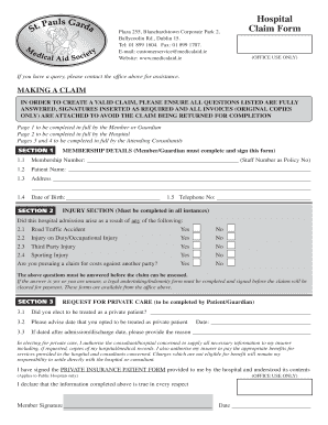 St Pauls Medical Aid  Form