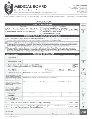 Application Forms L1A L1F Application Forms L1A L1F