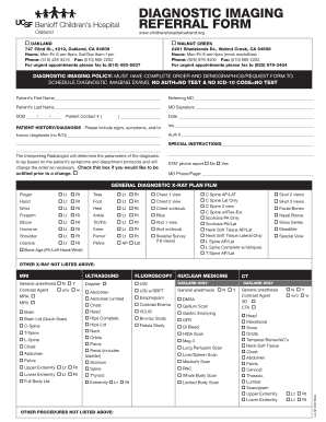 Diagnostic Imaging Referral Form