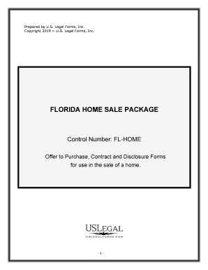Florida Real Estate Home Sales Package with Offer to Purchase, Contract of Sale, Disclosure Statements and More for Residential   Form