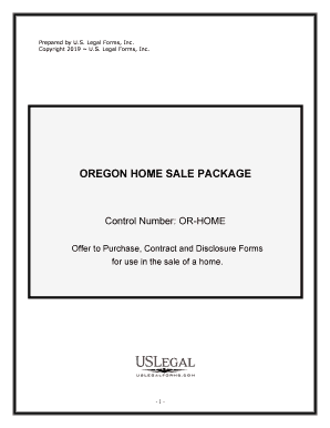 Oregon Real Estate Home Sales Package with Offer to Purchase, Contract of Sale, Disclosure Statements and More for Residential H  Form