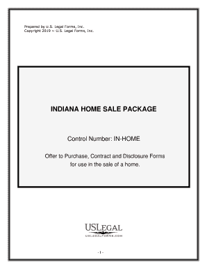 Indiana Real Estate Home Sales Package with Offer to Purchase, Contract of Sale, Disclosure Statements and More for Residential   Form