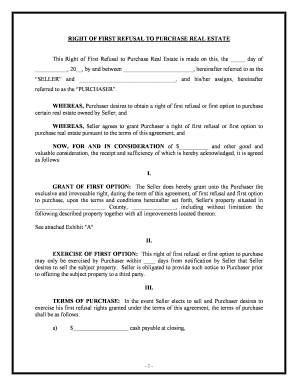 Right First Refusal Form