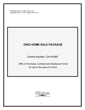 Ohio Real Estate Home Sales Package with Offer to Purchase, Contract of Sale, Disclosure Statements and More for Residential Hou  Form