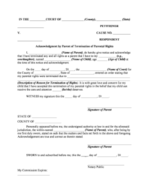 Parental Rights  Form