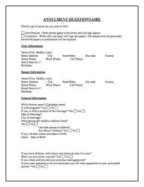 Annulment  Form