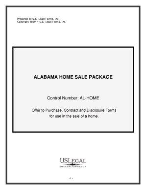 Alabama Real Estate Home Sales Package with Offer to Purchase, Contract of Sale, Disclosure Statements and More for Residential   Form