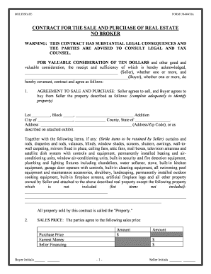 Contract No Broker  Form