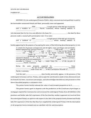 Act of Donation  Form