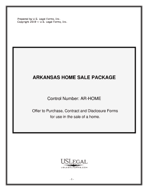 Arkansas Real Estate Home Sales Package with Offer to Purchase, Contract of Sale, Disclosure Statements and More for Residential  Form