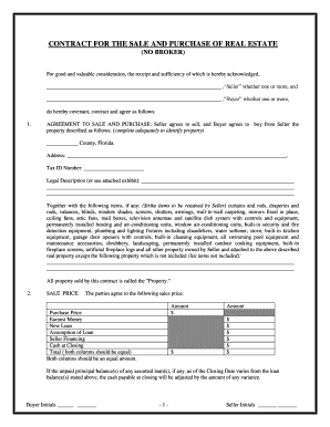 Generic Florida Residential Contract  Form