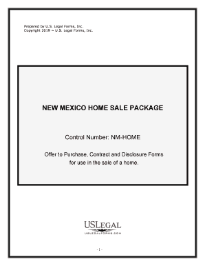 Fill and Sign the New Mexico Home Sale Package Form