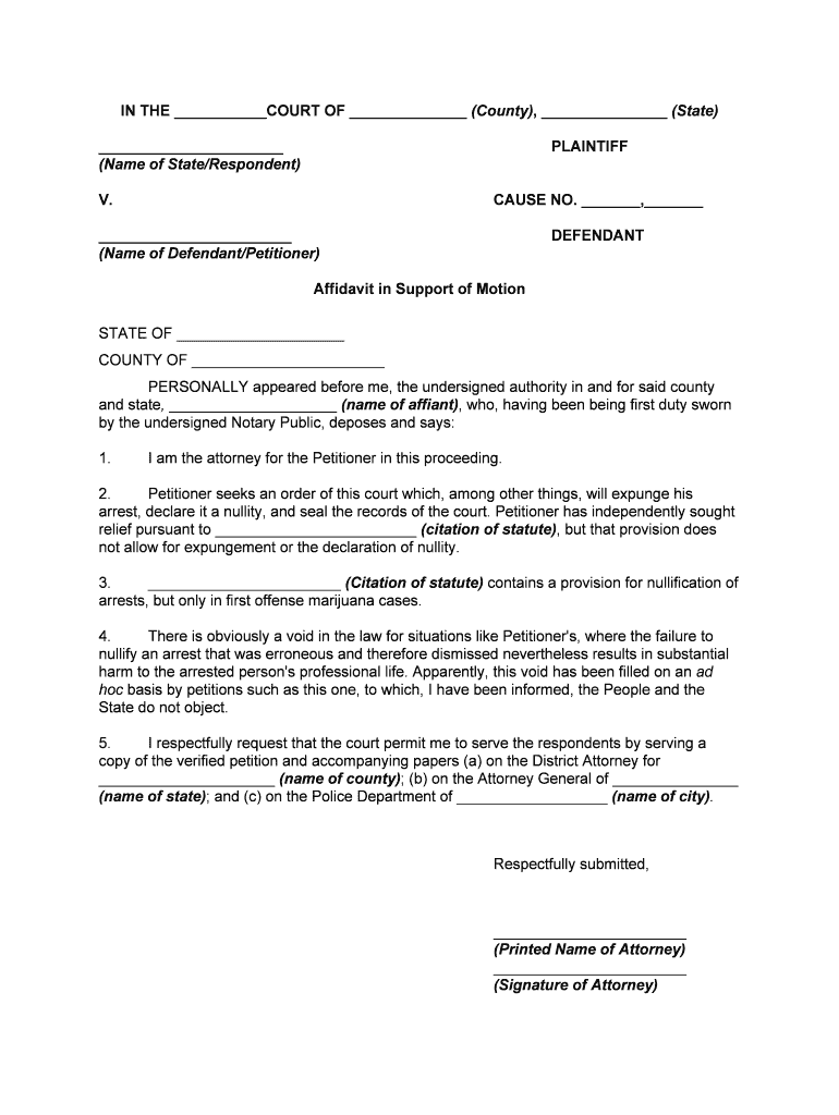 Affidavit Support  Form