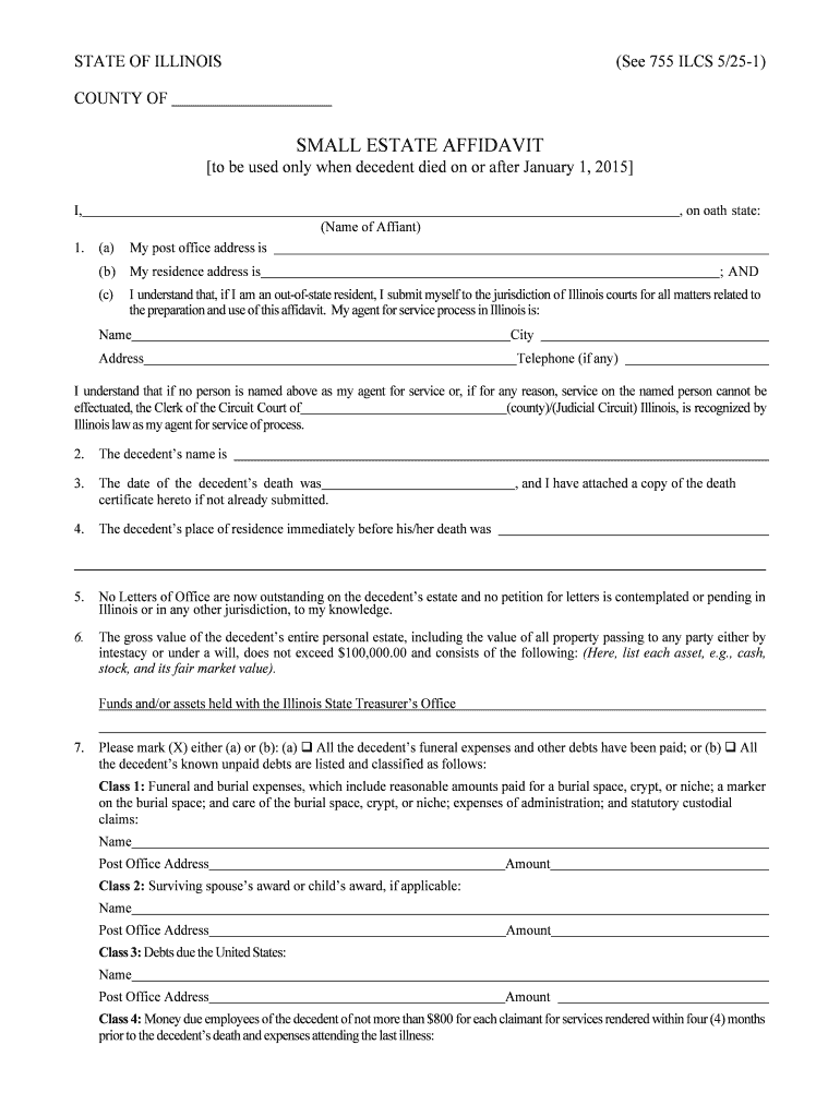 Illinois Estate  Form