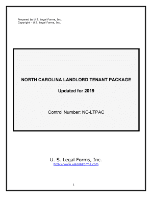 NORTH CAROLINA LANDLORD TENANT PACKAGE  Form