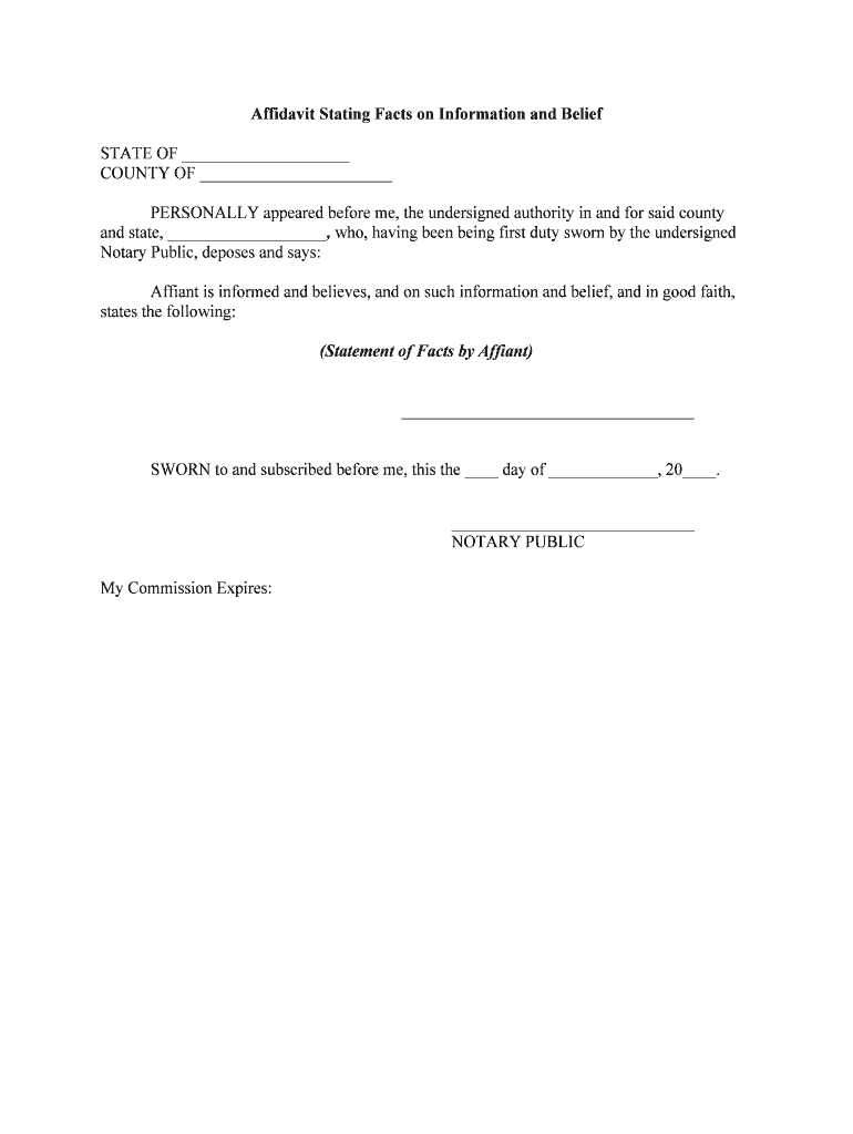 Affidavit Information