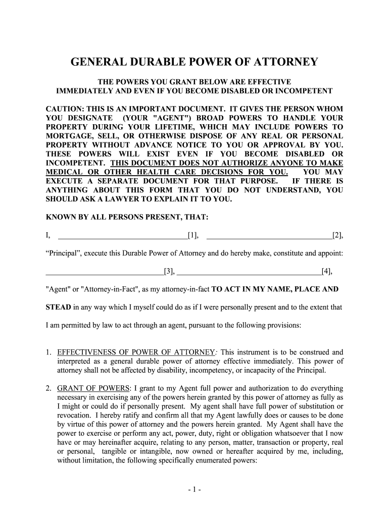 South Carolina General Durable Power of Attorney for Property and Finances or Financial Effective Immediately  Form