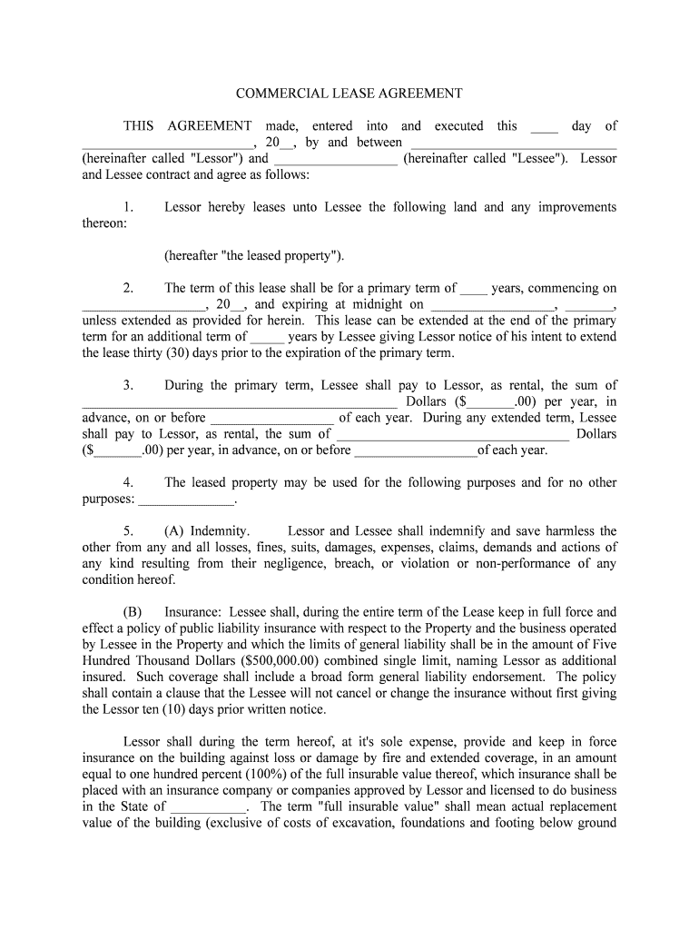 Lease Form Agreement