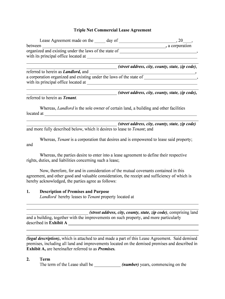 Lease Agreement Rental  Form