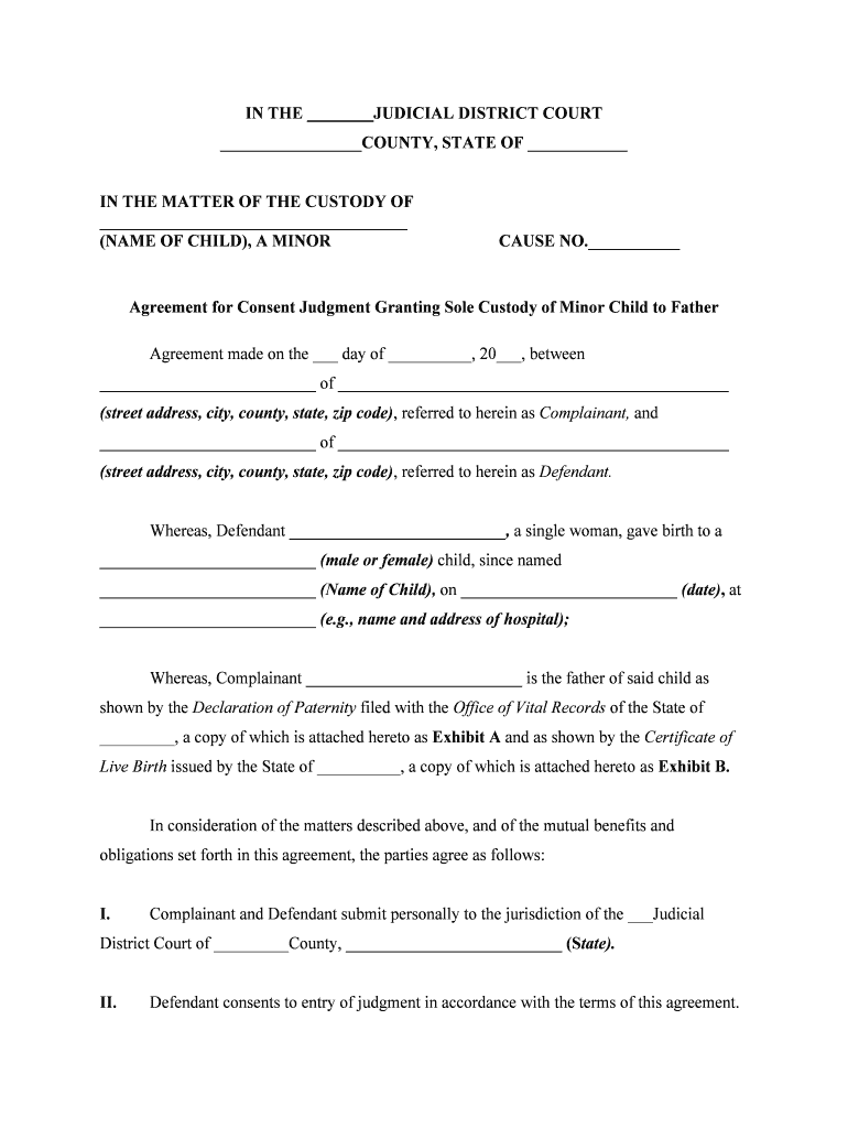 Custody  Form