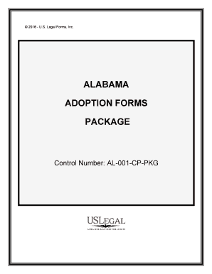 Control Number AL 001 CP PKG  Form