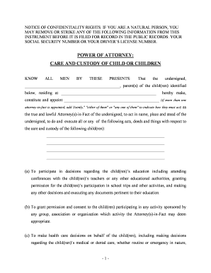 Texas Custody Child  Form