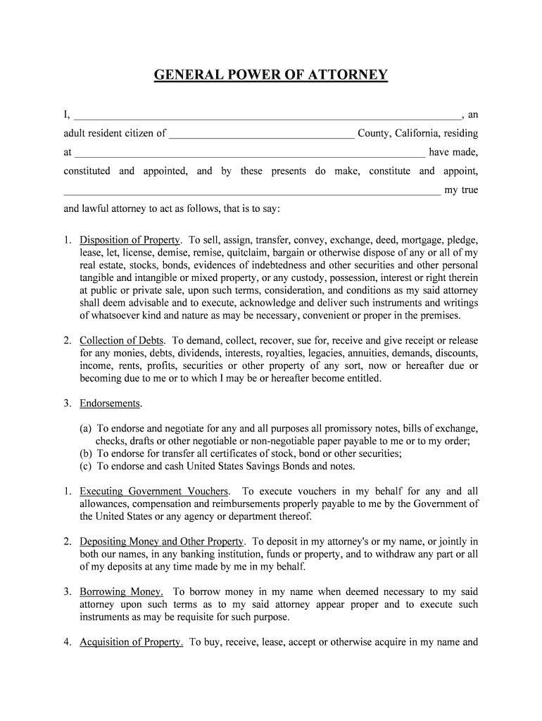 Power Attorney Form