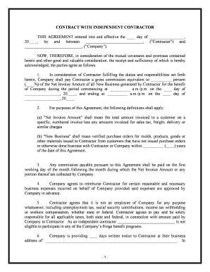 Employment Contractor  Form