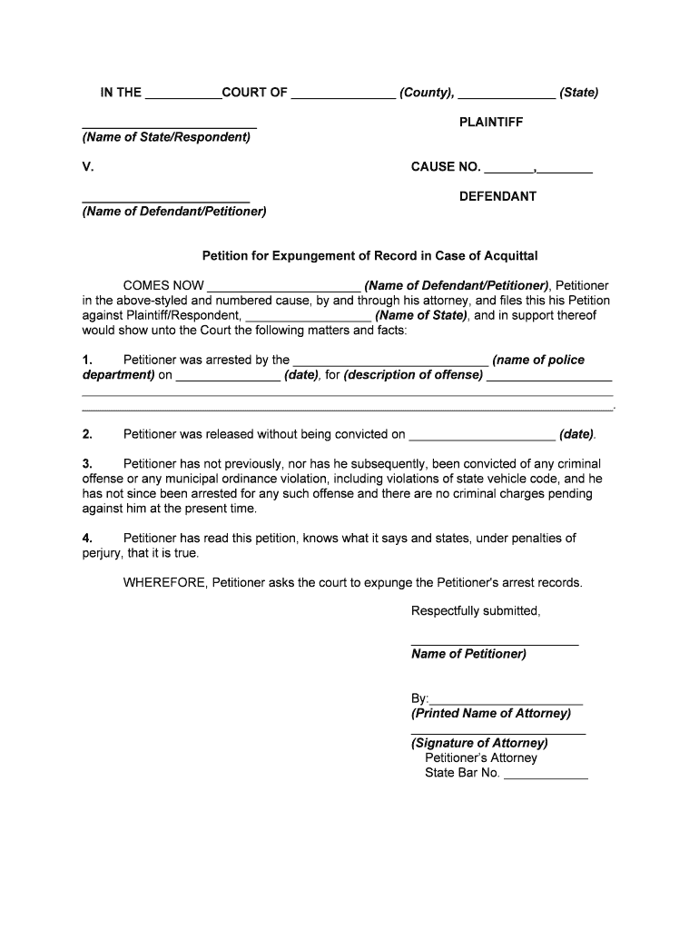 Expungement  Form