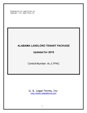ALABAMA LANDLORD TENANT PACKAGE  Form