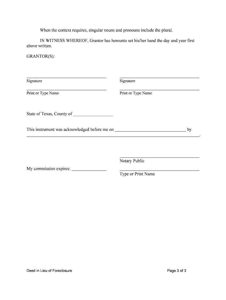 Foreclosure  Form