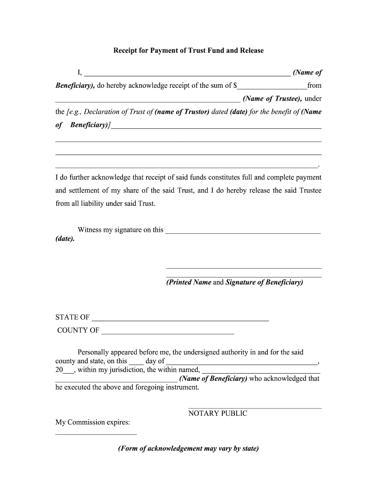 Free Printable Irrevocable Trust Form