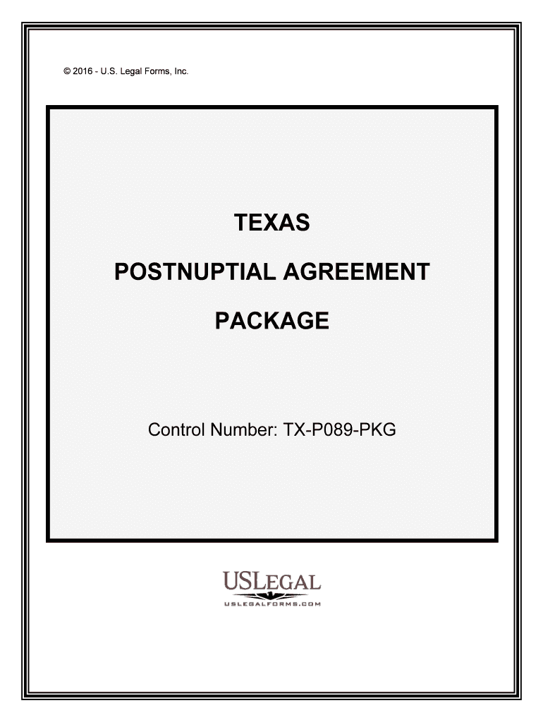 Postnuptial Property Agreement TexasUS Legal Forms