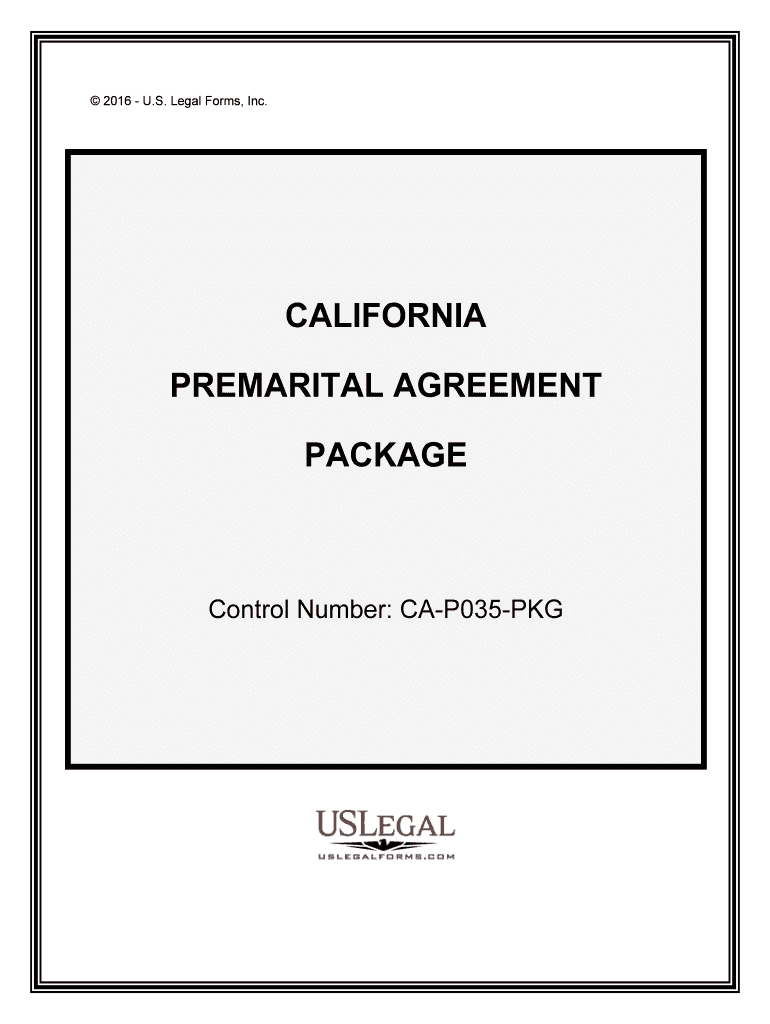 Control Number CA P035 PKG  Form