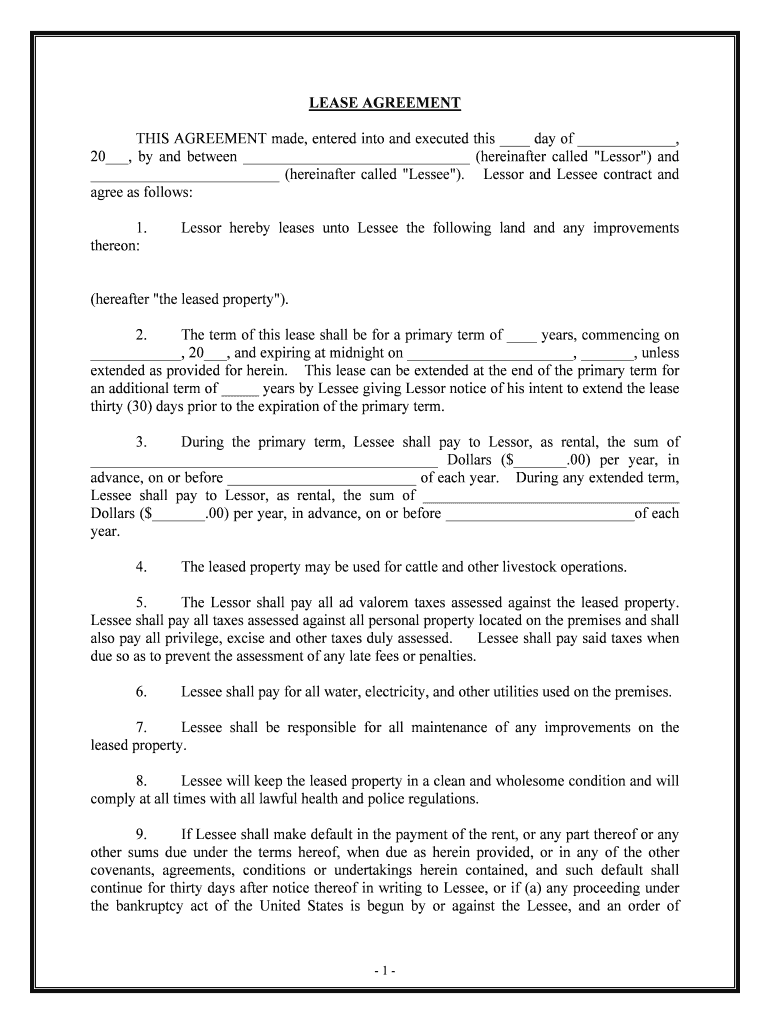 Form Landlord Tenant