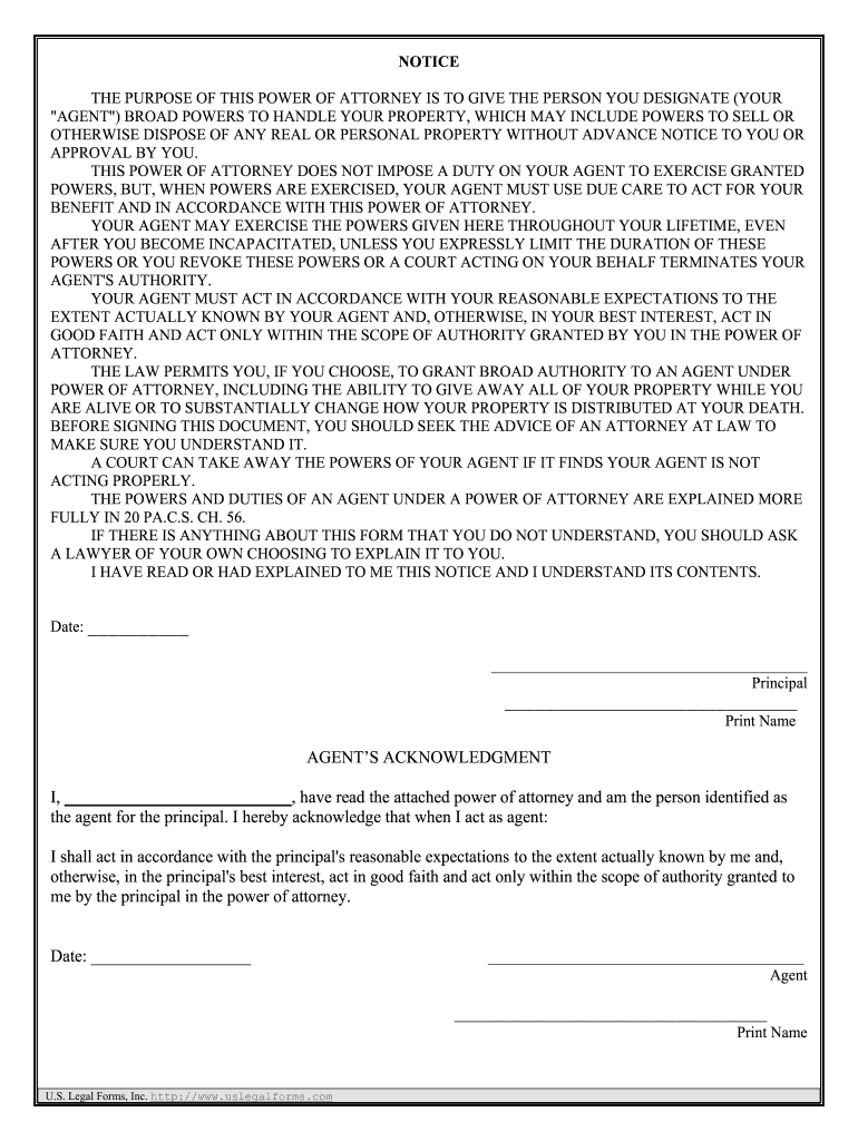 The PURPOSE of THIS POWER of ATTORNEY is to GIVE the PERSON YOU DESIGNATE YOUR  Form