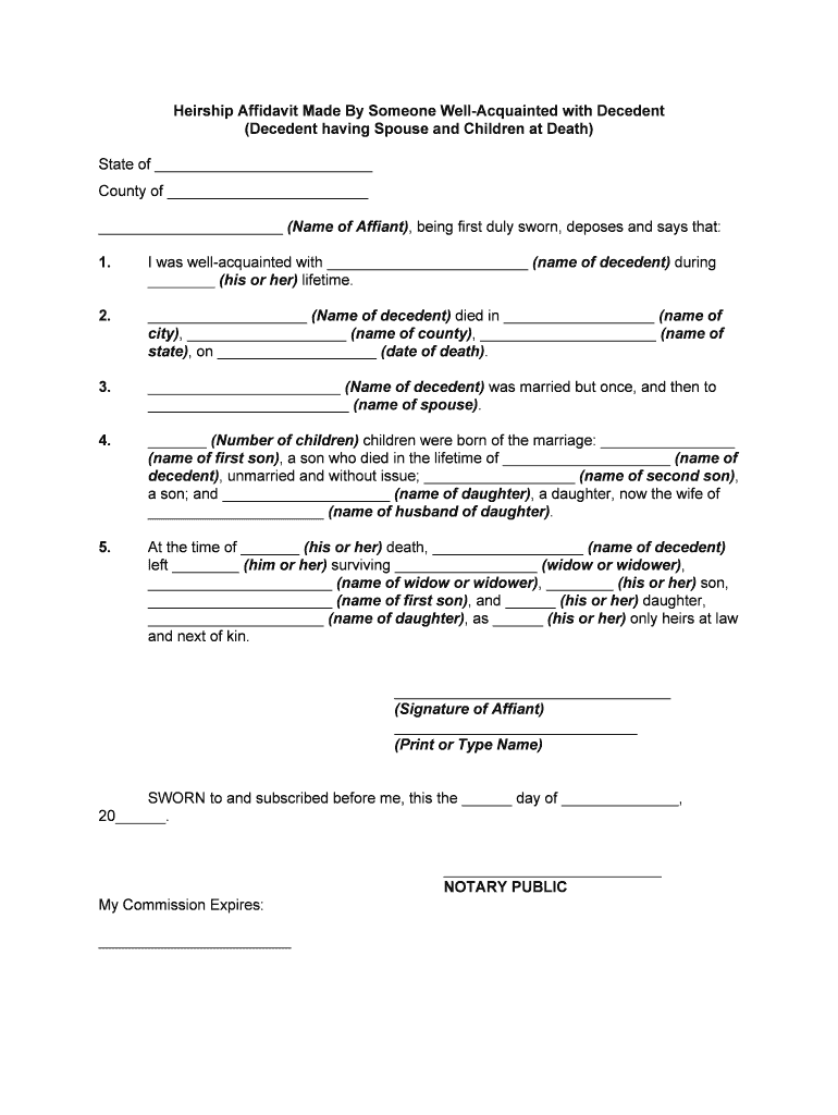 Kin Spouse  Form