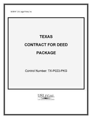 Control Number TX P023 PKG  Form