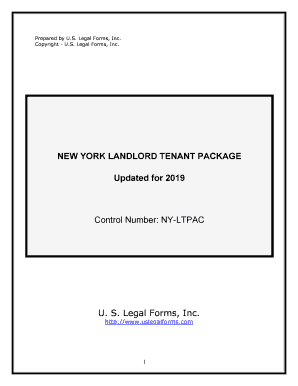 Fill and Sign the New York Landlord Tenant Package Form