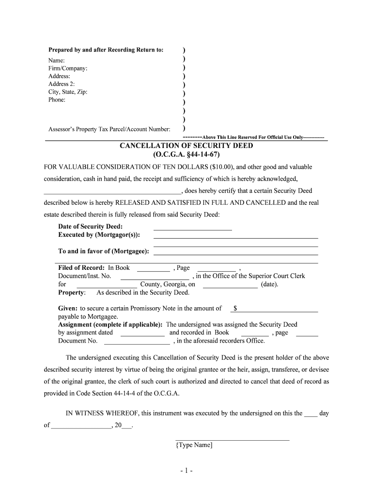 georgia assignment of security deed