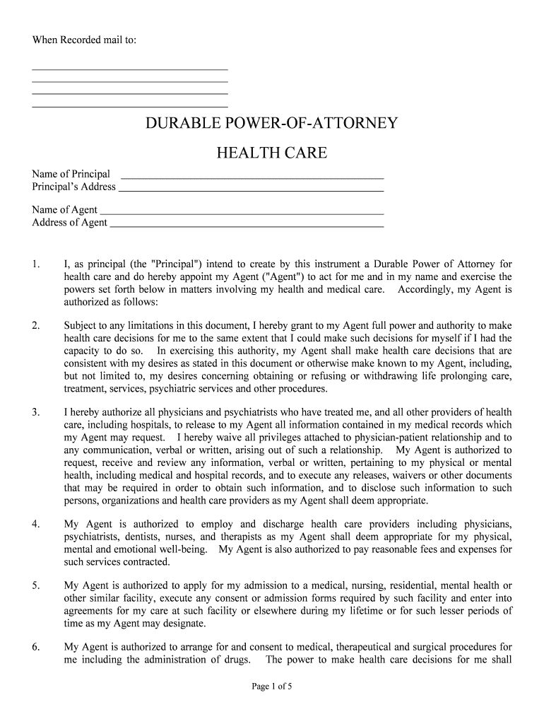 Arizona Power Attorney  Form