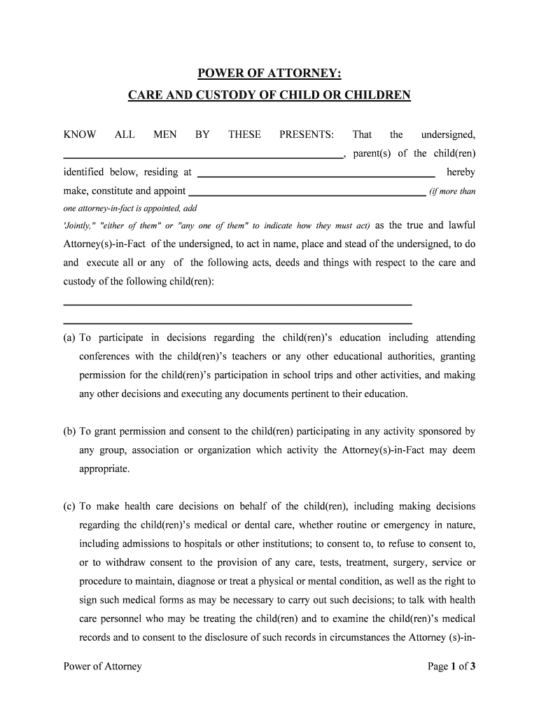 Ga Custody  Form