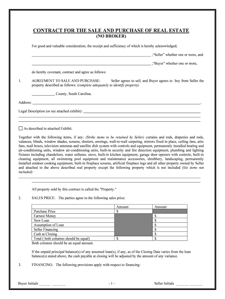 Sc Contract  Form