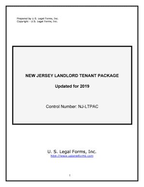 NEW JERSEY LANDLORD TENANT PACKAGE  Form